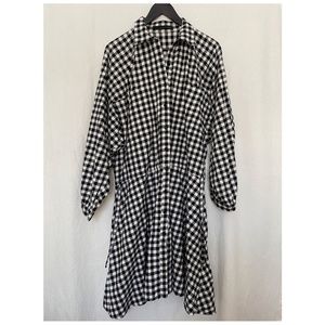 CREATURES OF COMFORT Oversized Gingham Flannel Dress